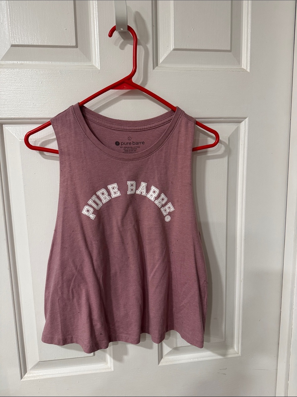 Pure Barre Mauve Scoop Muscle Tank Top